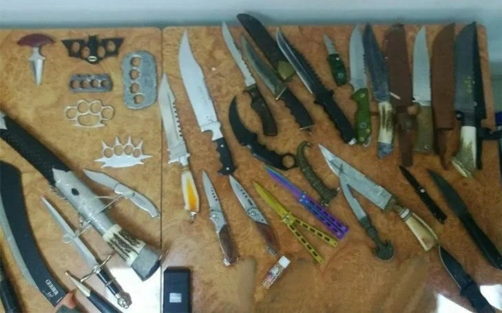 Жамбыл облысында 3,5 мыңға жуық пышақ пен кастет тәркіленді