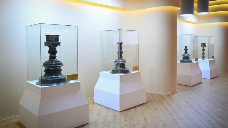 Turkic leaders view rare historic artifacts in Turkistan