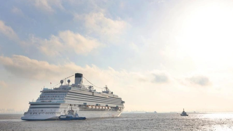 China's second home-built large cruise ship starts trial voyage