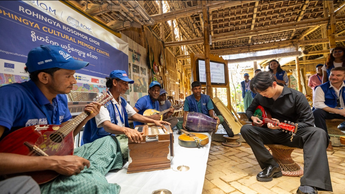 Music across borders: Dimash Qudaibergen meets Rohingya musicians on UN mission