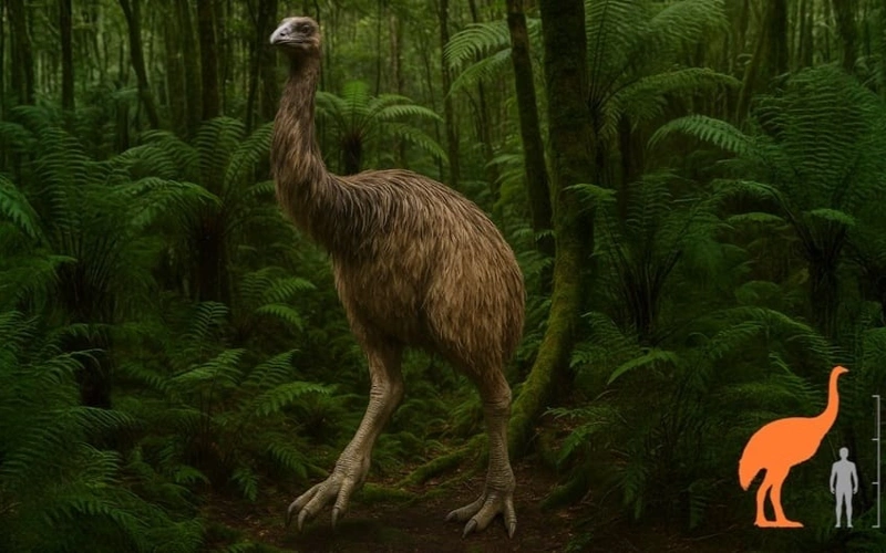 Моа Dinornis robustus в представлении художника 