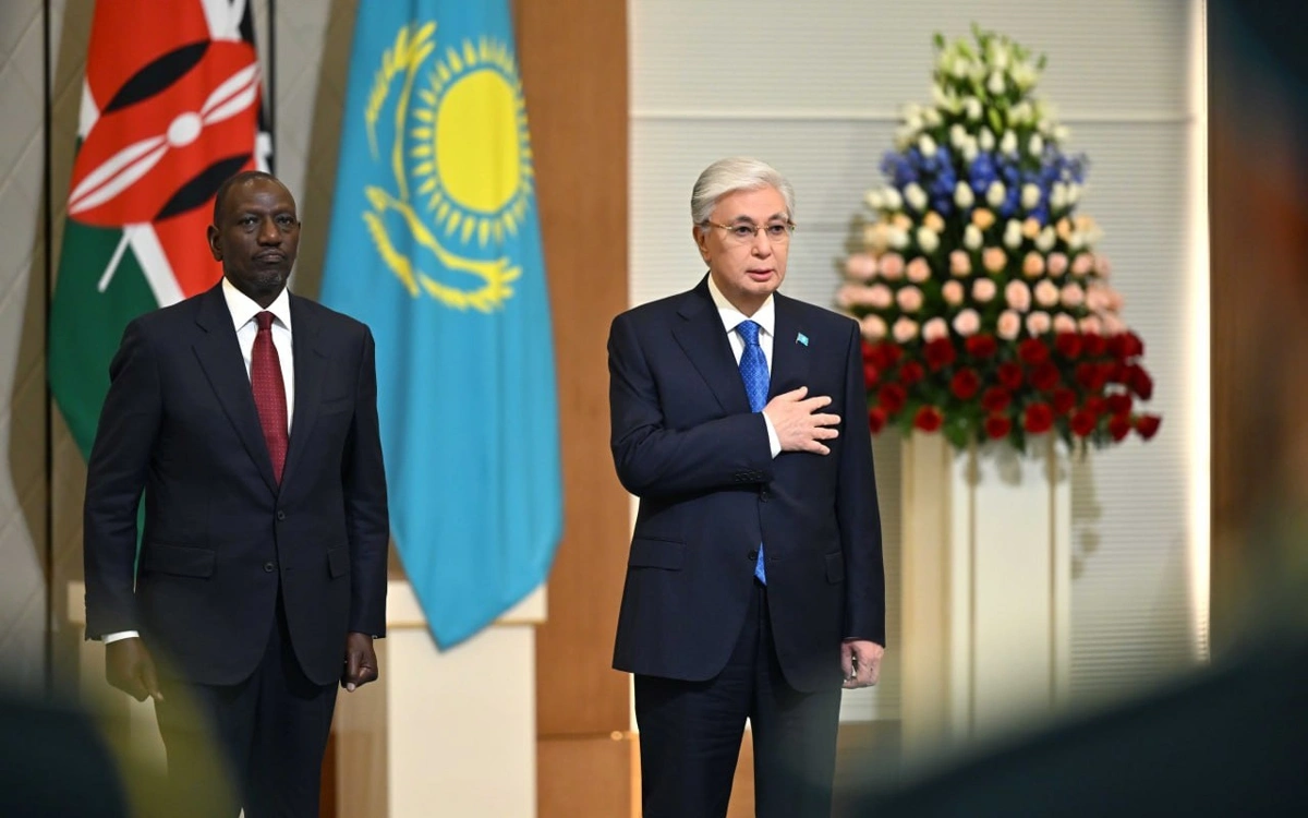 Tokayev welcomes Kenyan President William Ruto at Independence Palace ahead of high-level talks 