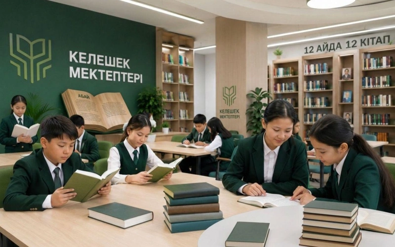 Келешек мектептерінде «12 айда 12 кітап» жобасы басталады