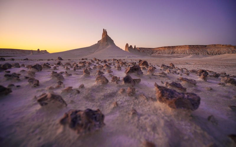 Top tourist places In Kazakhstan: Mangistau region Bozzhyra view from below