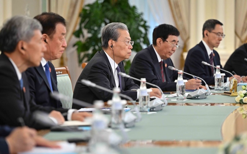 Zhao Leji Kassym-Jomart Tokayev, Zhao Leji discuss expansion of Kazakh-Chinese partnership