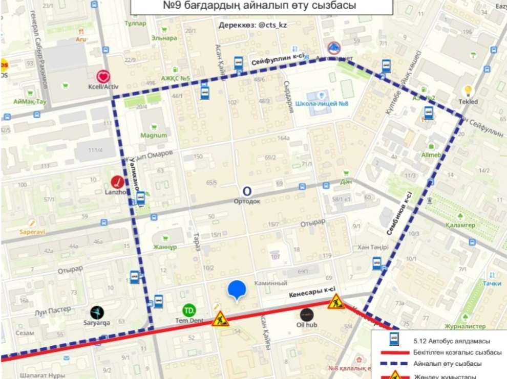 схема движения маршрутов