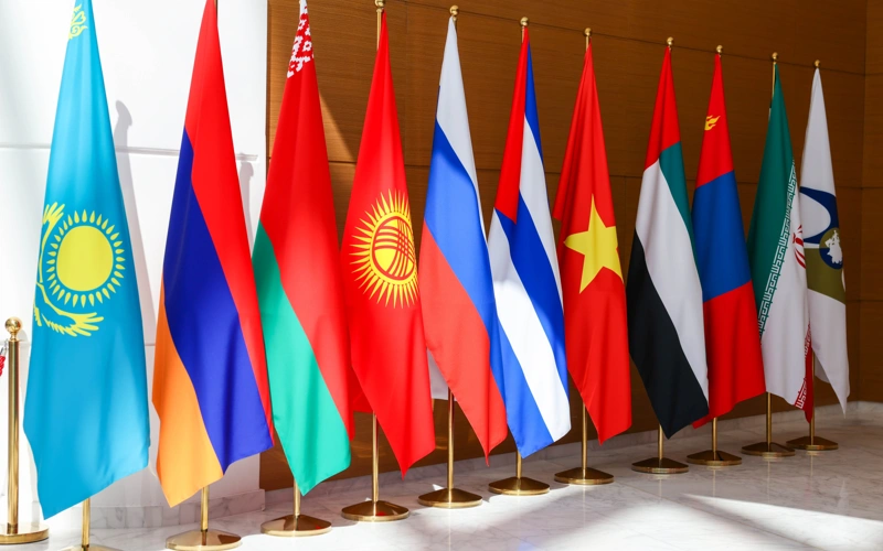 EAEU, Eurasian Economic Union, Eurasian Economic Forum, flags