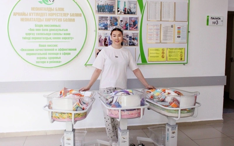 First triplets born this year in Kyzylorda region