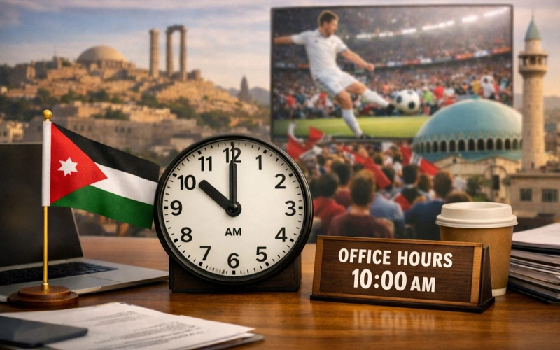 World Cup prompts later start for official hours in Jordan