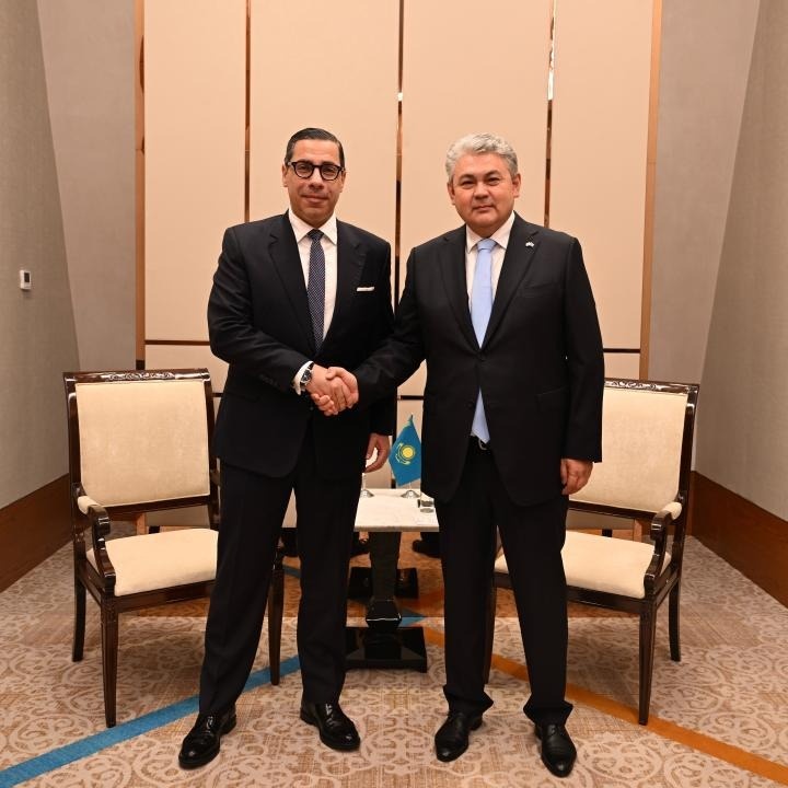 Kazakh Foreign Minister Yermek Kosherbayev met with his Cypriot counterpart, Constantinos Kombos, Yermek Kosherbayev and Constantinos Kombos