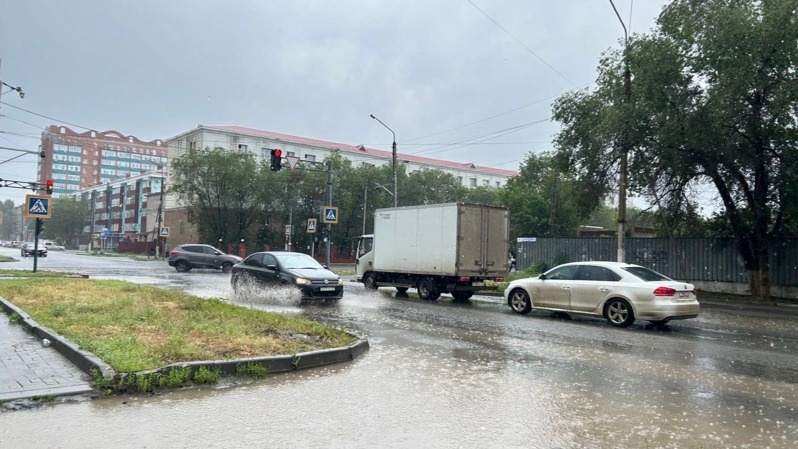 Heavy rain in Aktobe nears annual precipitation