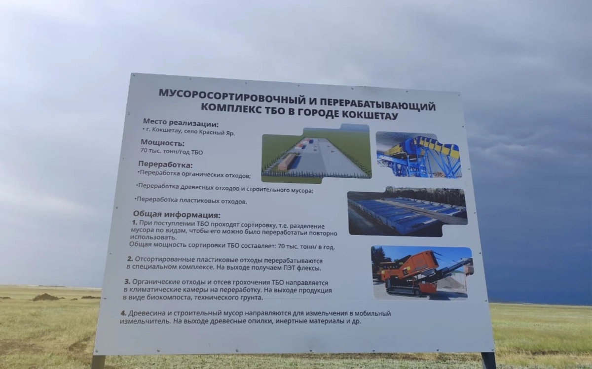 Первые мусоросортировочные и мусороперерабатывающие заводы ТБО строятся в Акмолинской области