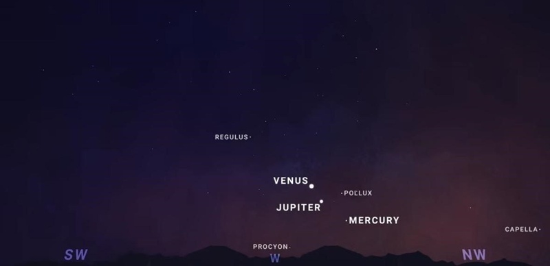 ‘Cosmic kiss’: Venus and Jupiter to meet in evening sky Venus and Jupiter to meet in evening sky