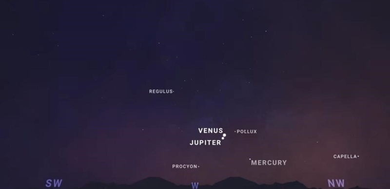 ‘Cosmic kiss’: Venus and Jupiter to meet in evening sky Venus and Jupiter to meet in evening sky