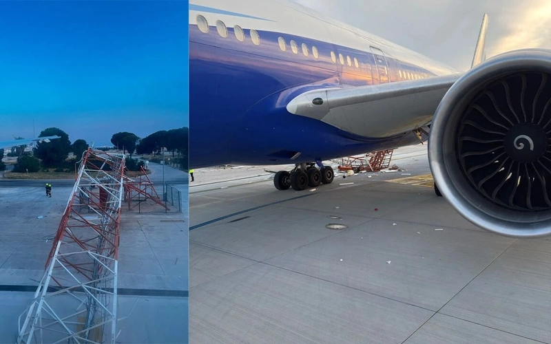 Samolet s 267 passajıramı vrezalsıa v machtý radara v aeroportý Antalı
