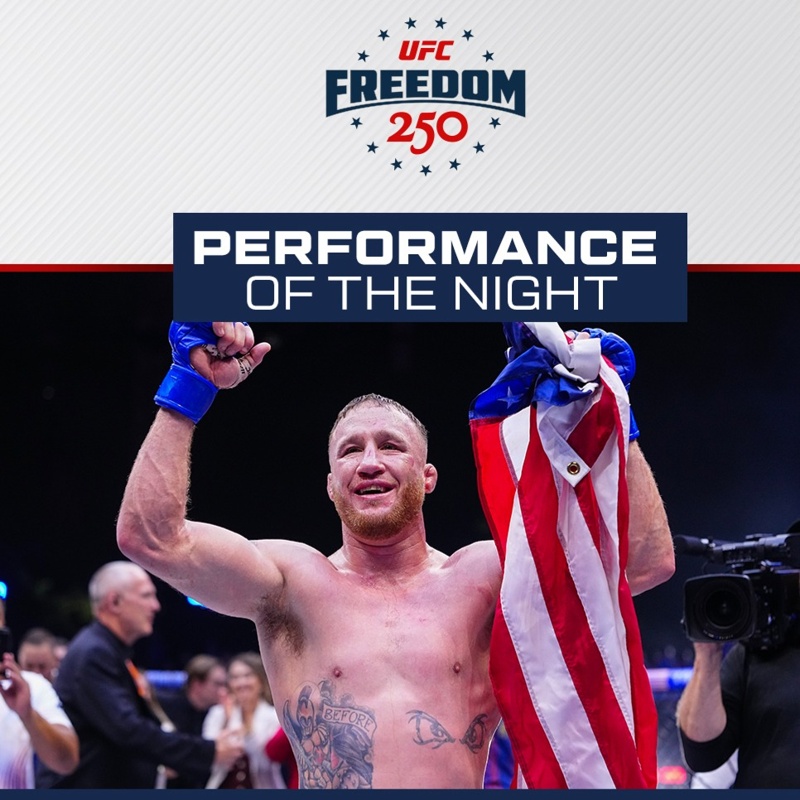 Gaethje shocks undefeated Topuria to claim UFC lightweight title at White House event