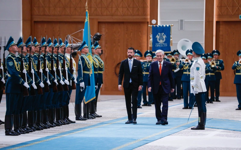Қасым-Жомарт Тоқаев Тәуелсіздік сарайында Черногория Президентін қарсы алды