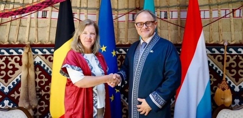 Kazakh yurt installed at Embassy in Belgium