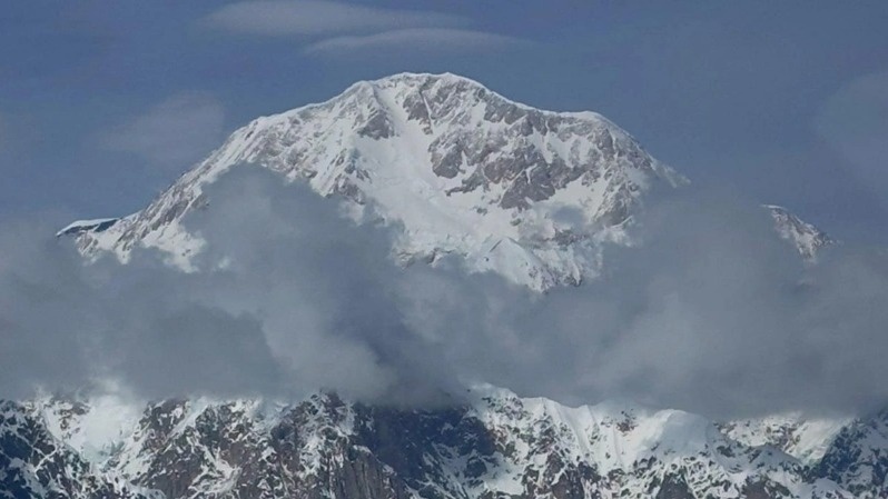Kazakh armed forces servicemen raise National Flag on Denali