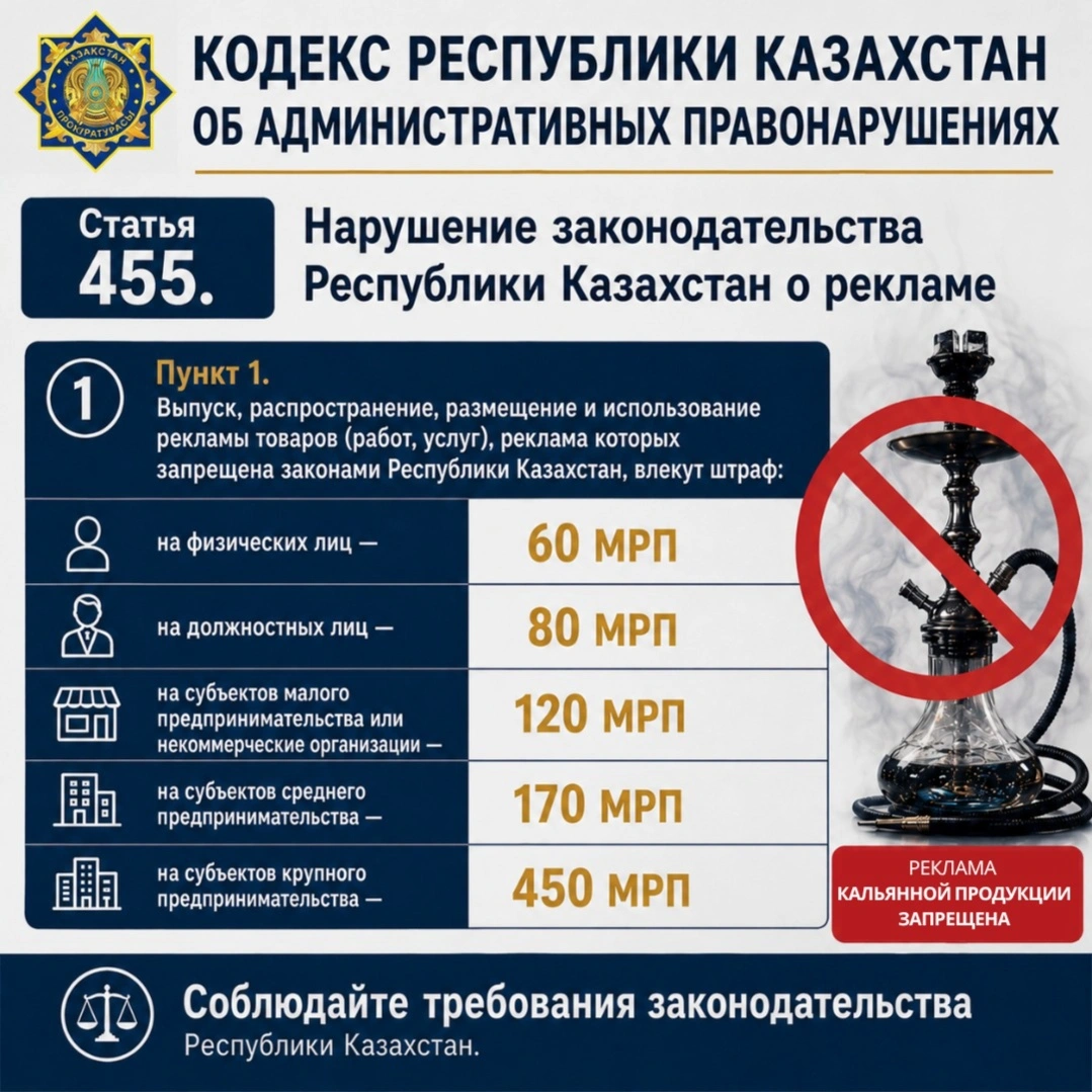 запрет рекламы кальянов