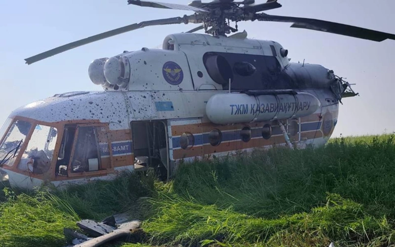 Павлодар облысында құтқару операциясына қатысқан тікұшақ апатты жағдайда қонды