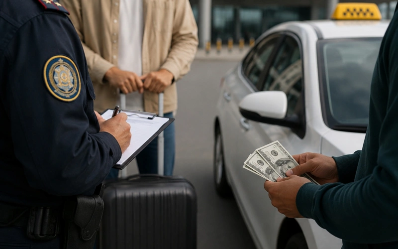 Алматыда шетелдіктерден 150 доллар алған такси жүргізушісі жазаланды