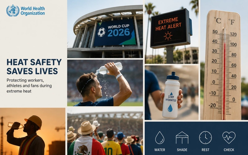 WHO promotes heat safety amid FIFA World Cup 2026 and global heatwaves