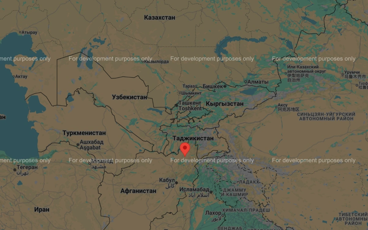 Землетрясение произошло на территории Афганистана