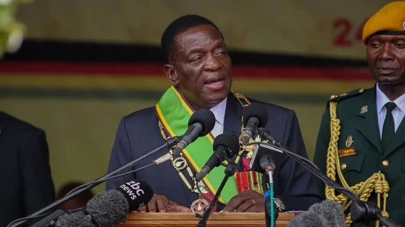Zimbabwe’s President Emmerson Mnangagwa 