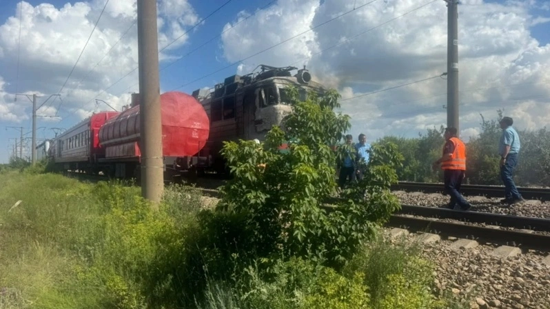 Ақмола облысында жүк локомотиві өртенді