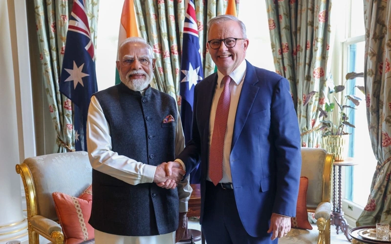 Anthony Albanese and Narendra Modi 