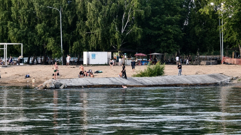 Шпора на пляже Усть-Каменогорска