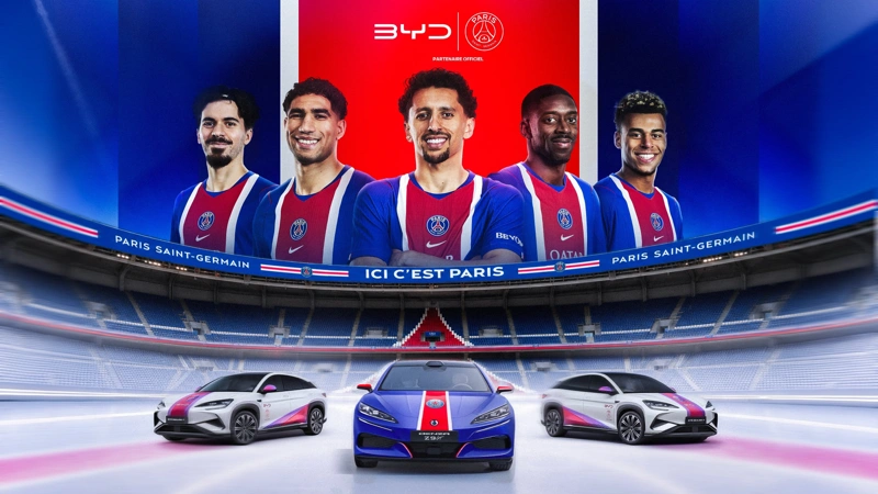 Paris Saint-Germain and BYD sign partnership through 2029