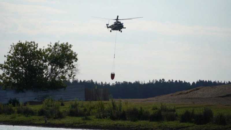 Бурабай ұлттық паркінде орман өртін сөндіруге тікұшақ тартылды