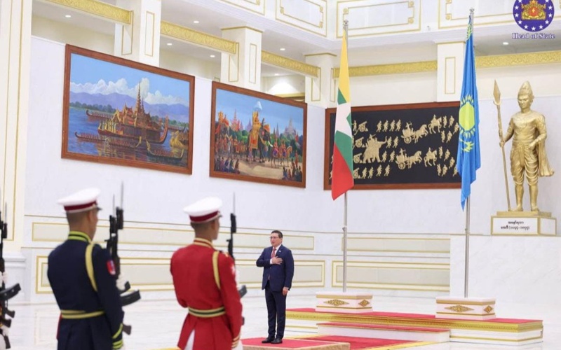 Kazakh ambassador presents credentials to Myanmar president Kazakh ambassador presents credentials to Myanmar president