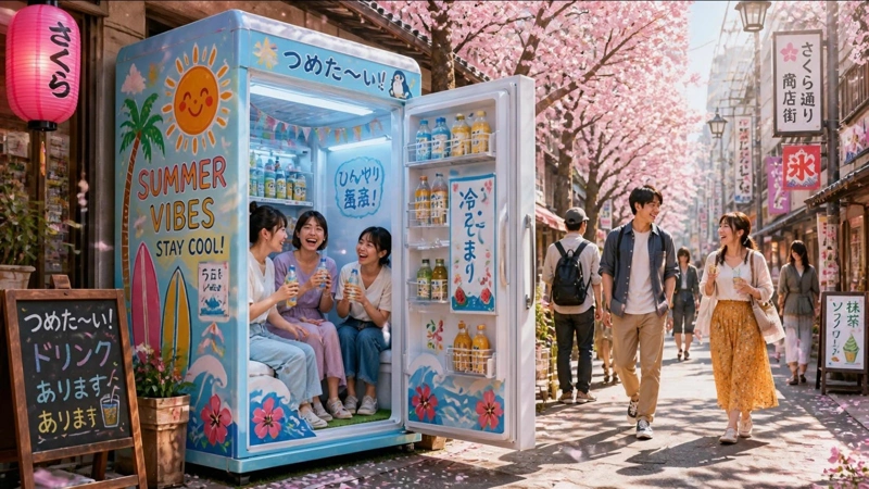 Japan, fridge, heat