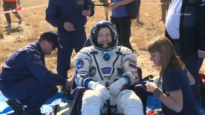 Международный экипаж «Союза МС-28» вернулся на Землю в Казахстане