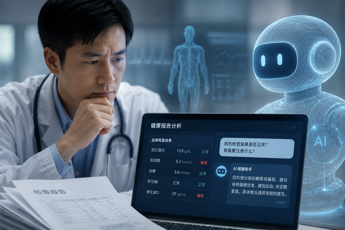医生与AI协作健康分析