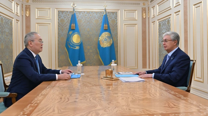 Касым-Жомарт Токаев принял председателя Агентства по финансовому мониторингу Жаната Элиманова