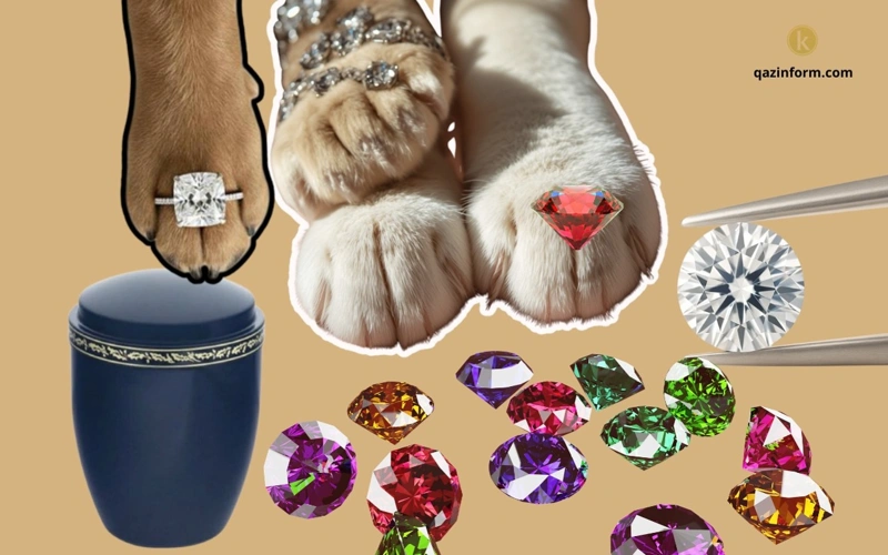 Diamonds, lab-grown, pet fur