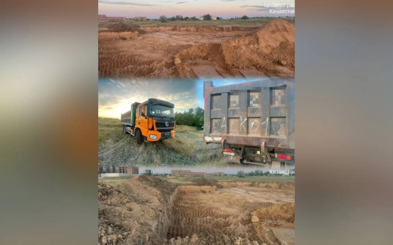 Астанада құрылыс нысанынан топырақ ұрламақ болған төрт жүргізуші ұсталды