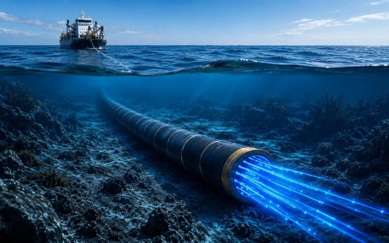 Trans-Caspian fiber-optic cable laying begins from Baku to Aktau