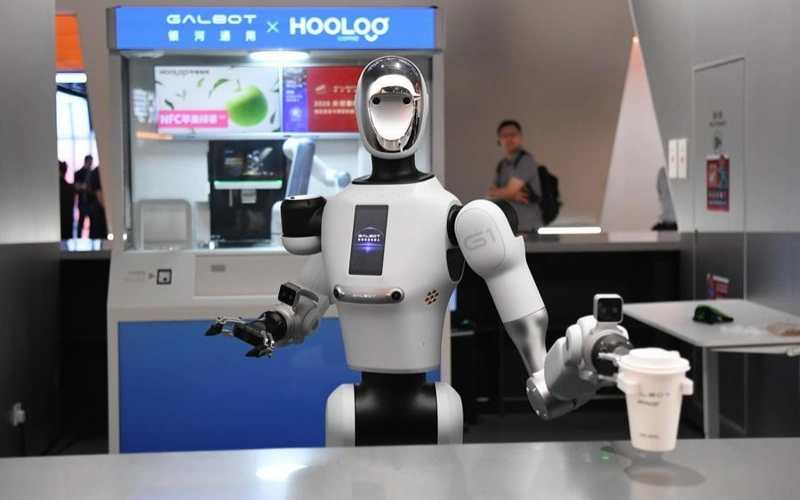 China, robots, school