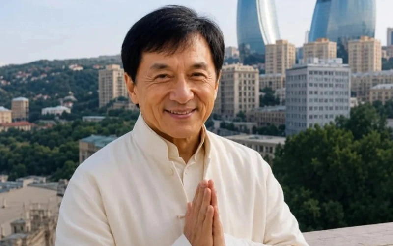 Jackie Chan arrives in Baku for Armour of God filming