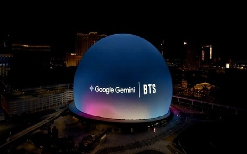 K-pop группа BTS и Google Gemini представили проект в Las Vegas Sphere