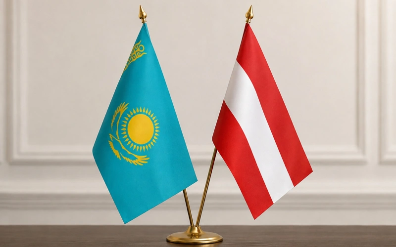Флаг Казахстан Австрия 