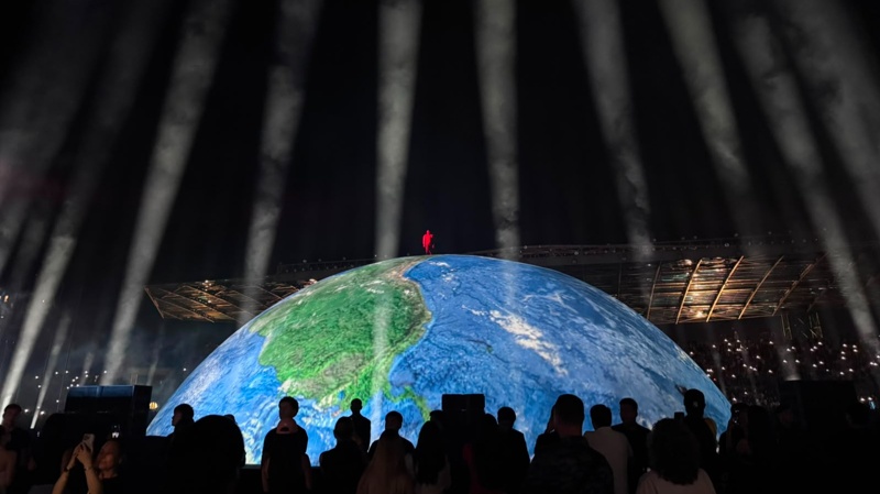 Kanye West wows Almaty with epic sphere-stage show Kanye West wows Almaty with epic sphere-stage show