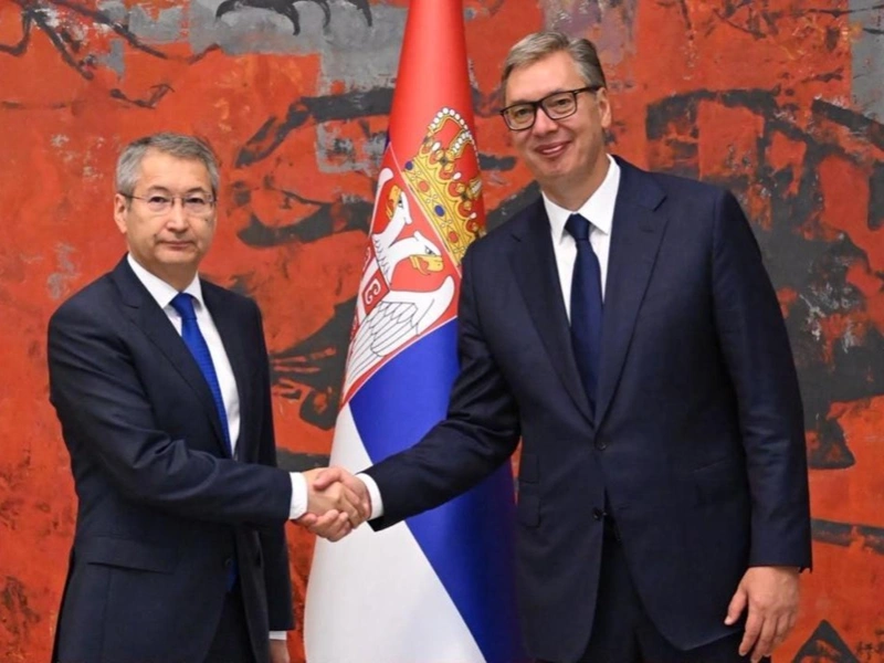 Kazakh Ambassador presents credentials to Serbian President