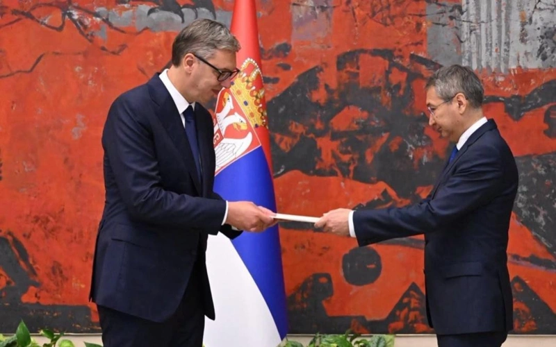 Kazakh Ambassador presents credentials to Serbian President