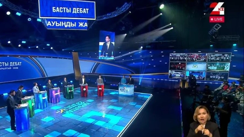 Финальные дебаты семи партий завершились на телеканале «24KZ»